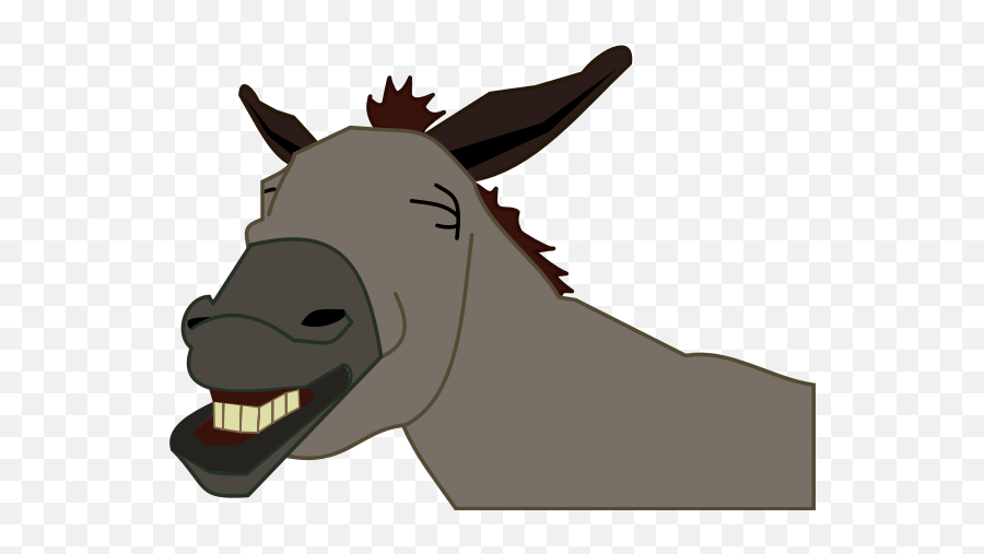 Donkey Smiling Vector Image - Cartoon Donkey Head Emoji,Horse Arm Emoji