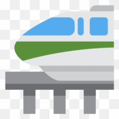 Twemoji 1f69d - Monorail,Travel Emoji