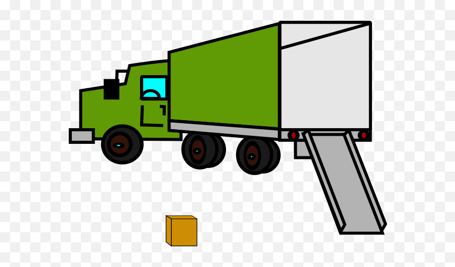 Png Opened Empty Moving Truck - Clipart Moving Truck Transparent Emoji,Moving Truck Emoji