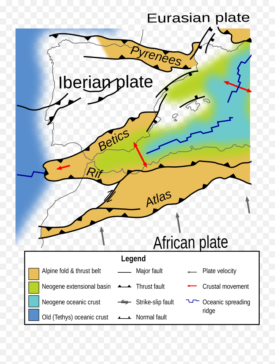 Geology Of The Iberian Peninsula - Tectonics Map Of Iberian Peninsula Emoji,Emoji War Ideas