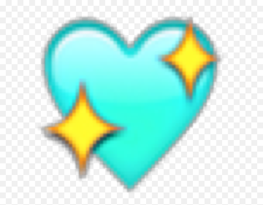 Picture - Apple Blue Heart Emoji,Heart Sparkle Emoji