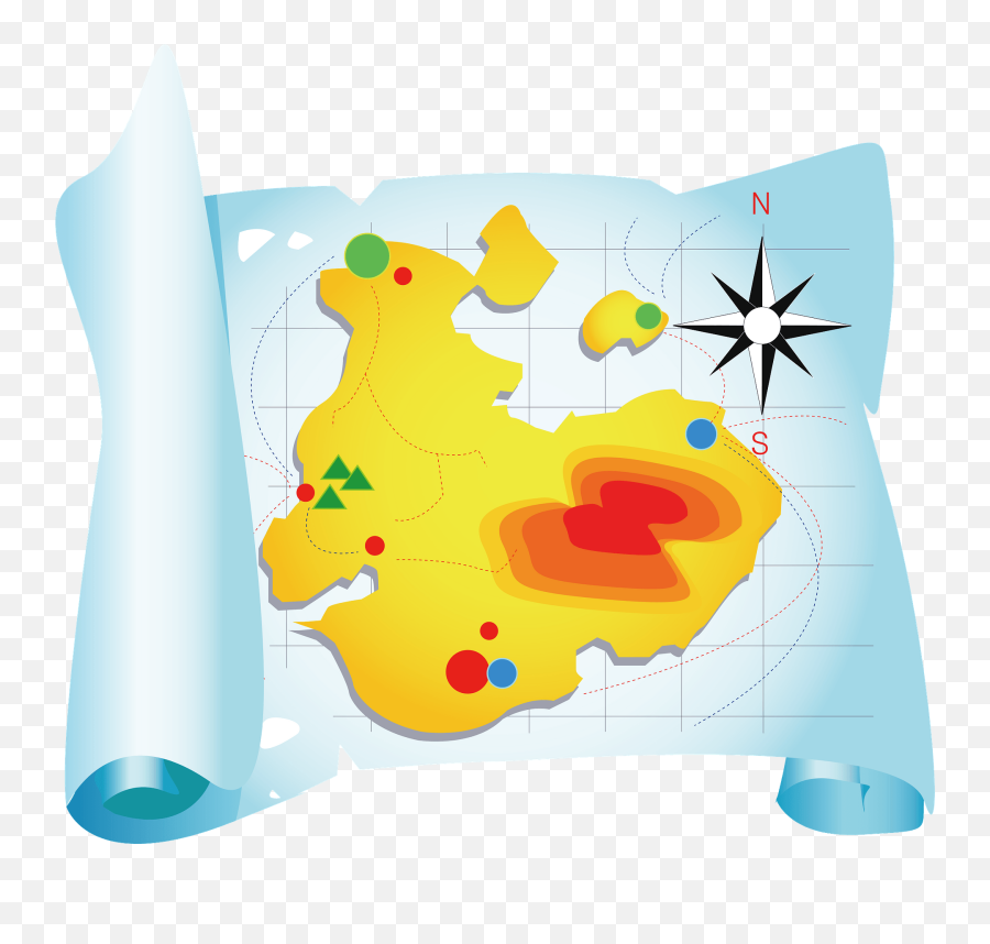 Island Treasure Map Clipart Free Download Transparent Png - Travel Map Clipart Emoji,Treasure Chest Emoji