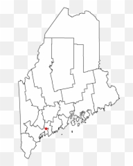 Map Of Maine Highlighting Topsham - Millinocket On Emoji