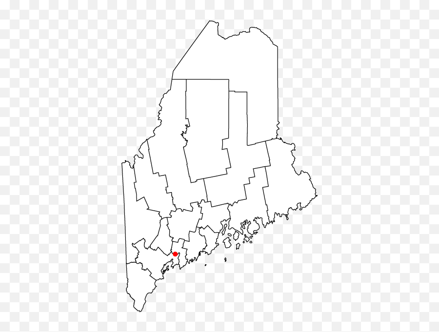 Map Of Maine Highlighting Topsham - Millinocket Maine On Map Emoji,Emoji Outlines