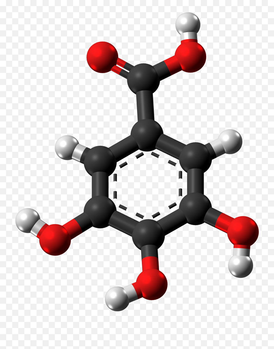Gallic Acid Molecule Ball From Xtal - 4 Aminophenol Ball And Stick Emoji,Crystal Ball Emoji