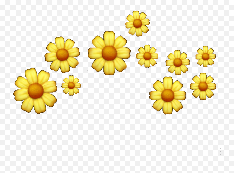 Yellow Flower Floweremoji Sticker - Yellow Aesthetic Stickers Transparent,Floweremoji
