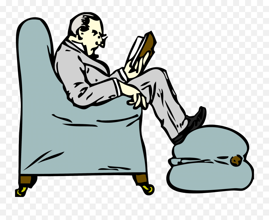 Reading A Book Clipart - Old Man Reading Book Clipart Emoji,Emoji Man And Book