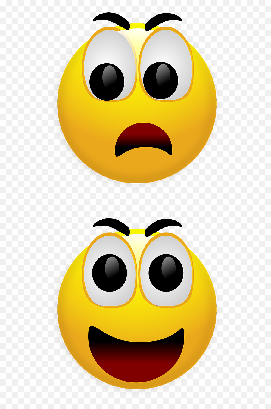 Smiley Fear Anger Angry Scared - Clipart Amazed Emoji,Laughing Emoji