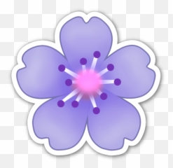 Purple Pink Flowers Emoji Emojisti - Sticker