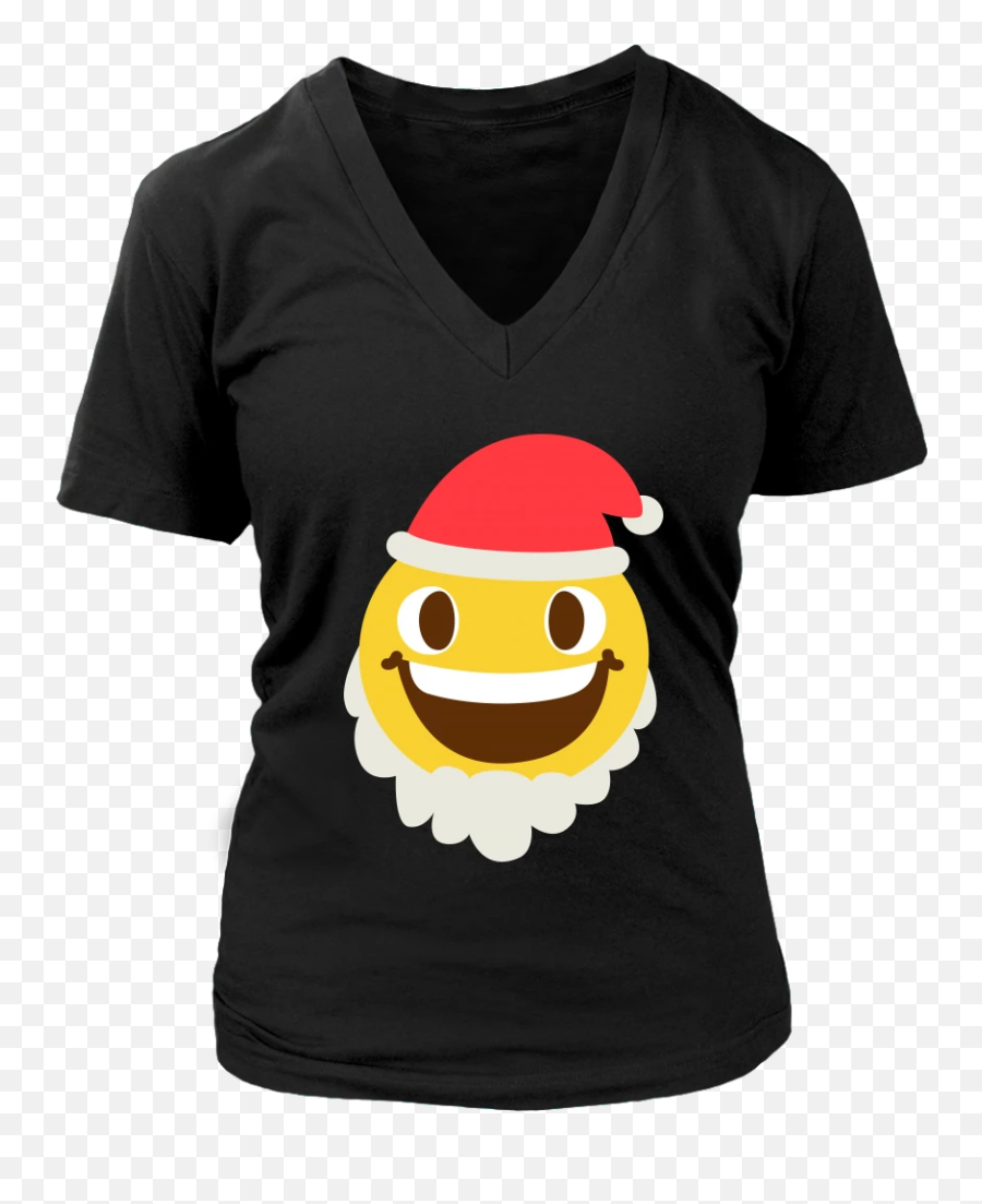 Cute Emoji Santa Claus Smile Shirts,Black Santa Claus Emoji
