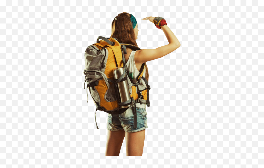 Woman Bag Hiker Hiking Travel - Backpacker No Background Emoji,Hiking Emoji