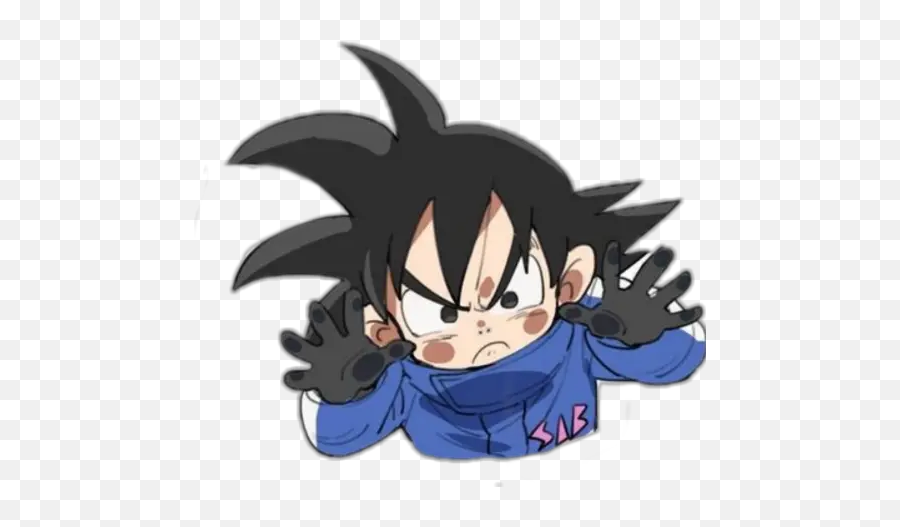 Goku 2 Stickers For Whatsapp - Desenhos Do Goku Kawaii Emoji,Goku Emoji