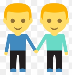 Emojione 1f46c - Two Man Holding Hands Emoji,Ar Emoji