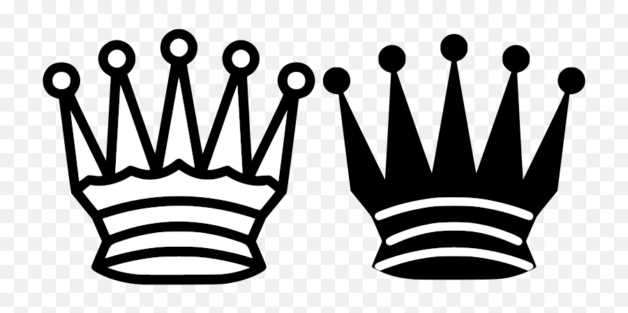 Queen Clipart Black And White Queen - White Queen Chess Icon Emoji,Black Chess Queen Emoji