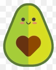 Kawaii clipart avocado Transparent FREE for - Avocado Background Emoji