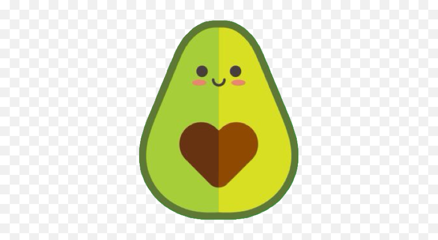 Kawaii Clipart Avocado Kawaii Avocado Transparent Free For - Kawaii Avocado Transparent Background Emoji,Kawaii Heart Emoticon