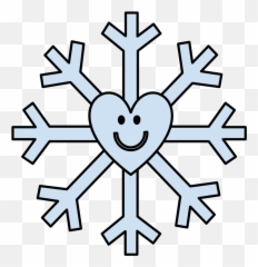 Blue Snowflake - Snow Cloud Icon Png Png Download Snowflake With Face Clipart Emoji,Snow Emoji Png