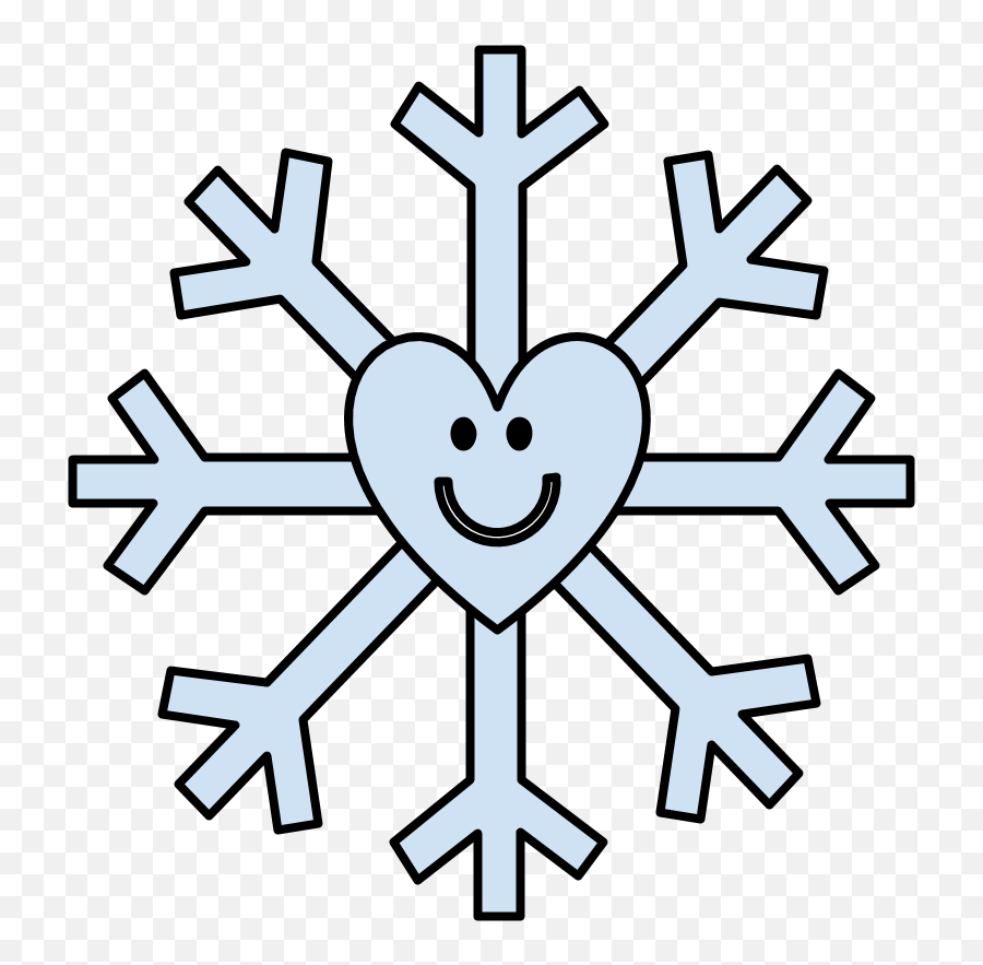 Blue Snowflake - Snow Cloud Icon Png Png Download Snowflake With Face Clipart Emoji,Snow Emoji Png