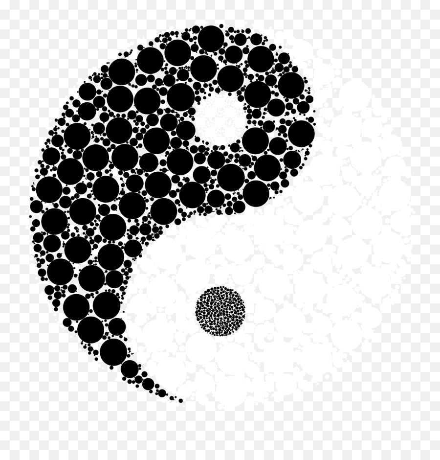 Yin Yang Symbol Made With Circles - Yin Yang Abstract Emoji,Yin Yang Emoji