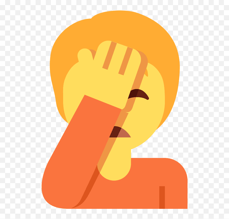 Person Facepalming Emoji Clipart,Palm Face Emoji