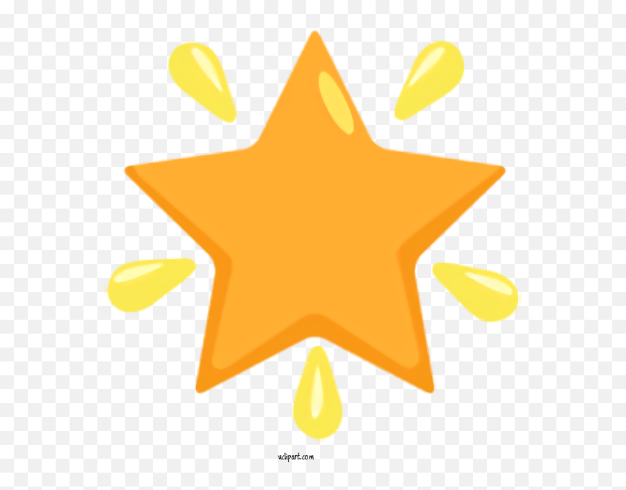 Holidays Yellow Orange Star For Diwali - Diwali Clipart Dot Emoji,Emoji Holidays