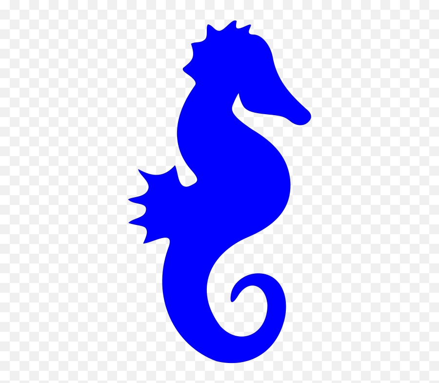 Blue Sea Horse Png Svg Clip Art For - Silhouette Sea Horse Emoji,Horse Emoji Pillow