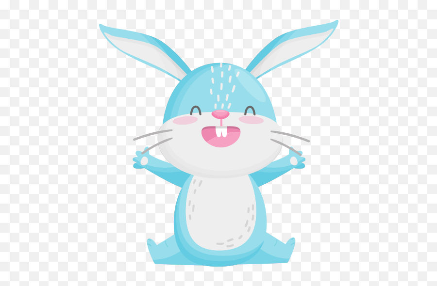 Blue Bunny Stickers - Cartoon Emoji,Playboy Bunnies Emoji