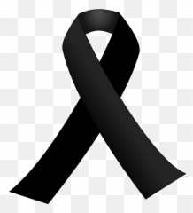 Breast Cancer Symbol Clip Art - Transparent Black Ribbon Png Emoji,Breast Cancer Ribbon Emoji
