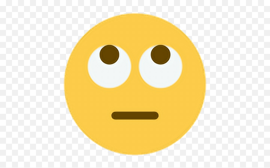 Rolleyes Stupid Think Eyeball Emoji Emoticon Face Expre - Eyeroll Emoji,Think Emoji