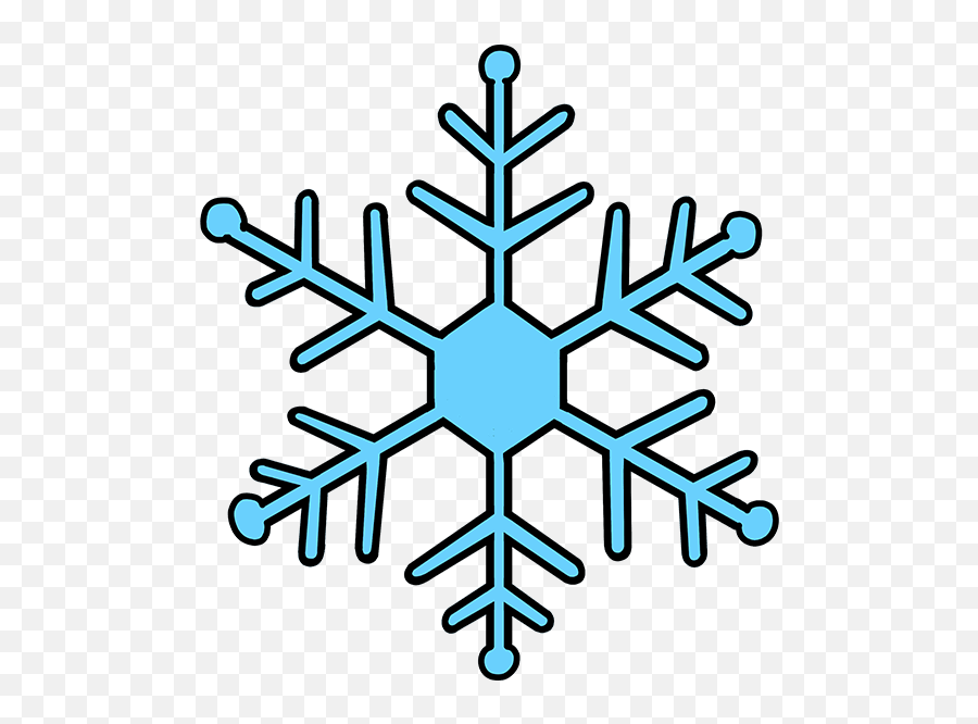 How To Draw A Snowflake - Easy To Draw Snowflake Emoji,Snowflake Emoji