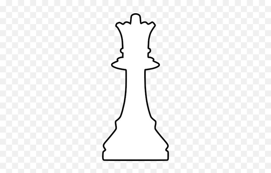 White Silhouette Chess Piece - White Chess Piece Clipart Emoji,Queen Chess Piece Emoji