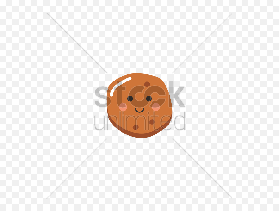 Smiling Cookie Vector Image - Illustration Emoji,Cookie Emoticon