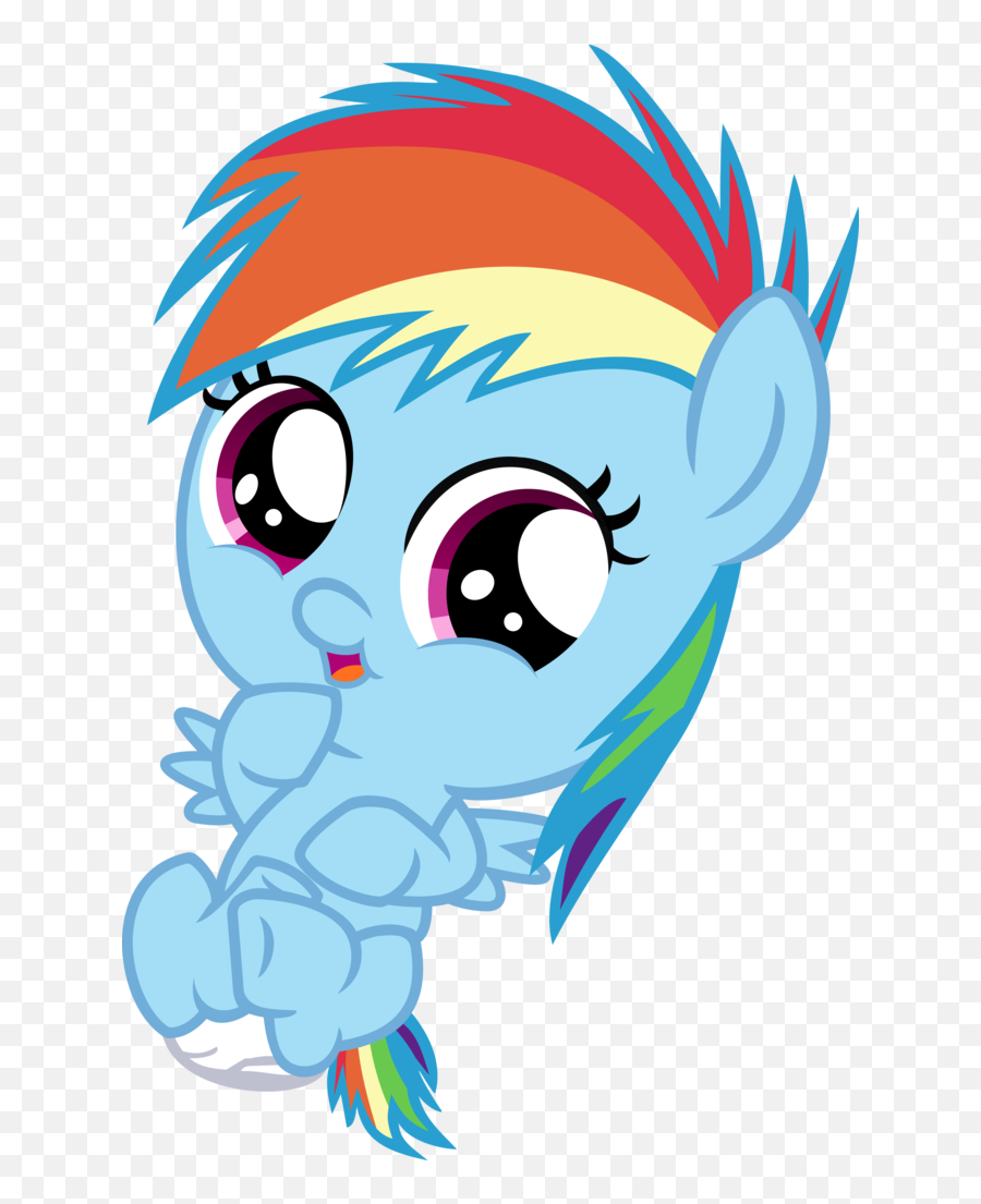 Rainbow Dash Fan Club - My Little Pony Rainbow Dash Baby Emoji,Sheepish Grin Emoji