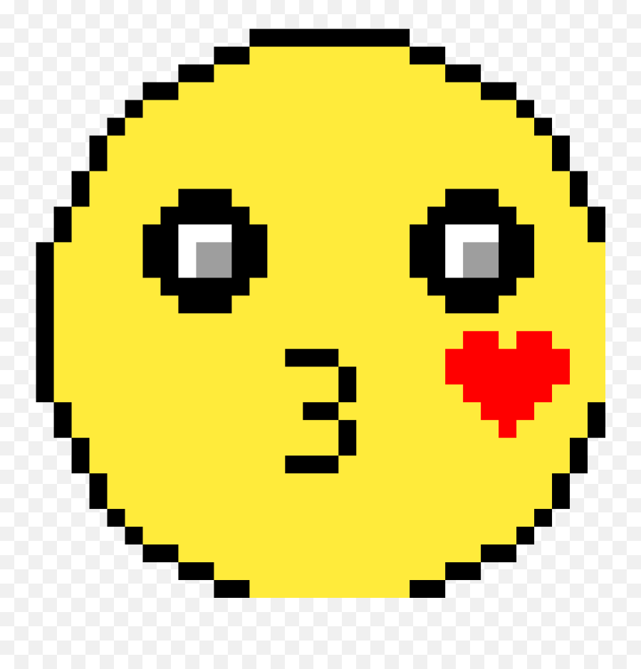 Pixilart - Pixel Art Emoji Easy,Kiss Text Emoji