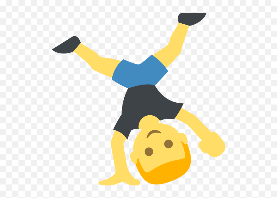 Emojione 1f938 - Animated Person Doing Cartwheel Emoji,Throw Up Emoji