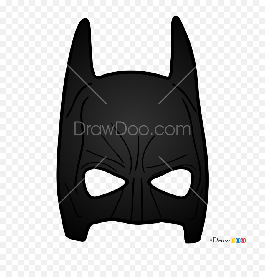 How To Draw Batman Mask Face Masks - Mask Emoji,Moon Emoji Mask