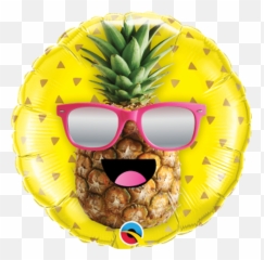 Mr Cool Pineapple 18 Foil Balloon - 071444572699 Emoji,Pineapple Emoji