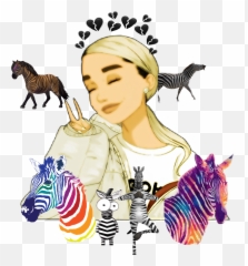 Zebra Power Zebraprint Nature Cute Colorful Art Animals - Clip Art Emoji,Zebra Emoji