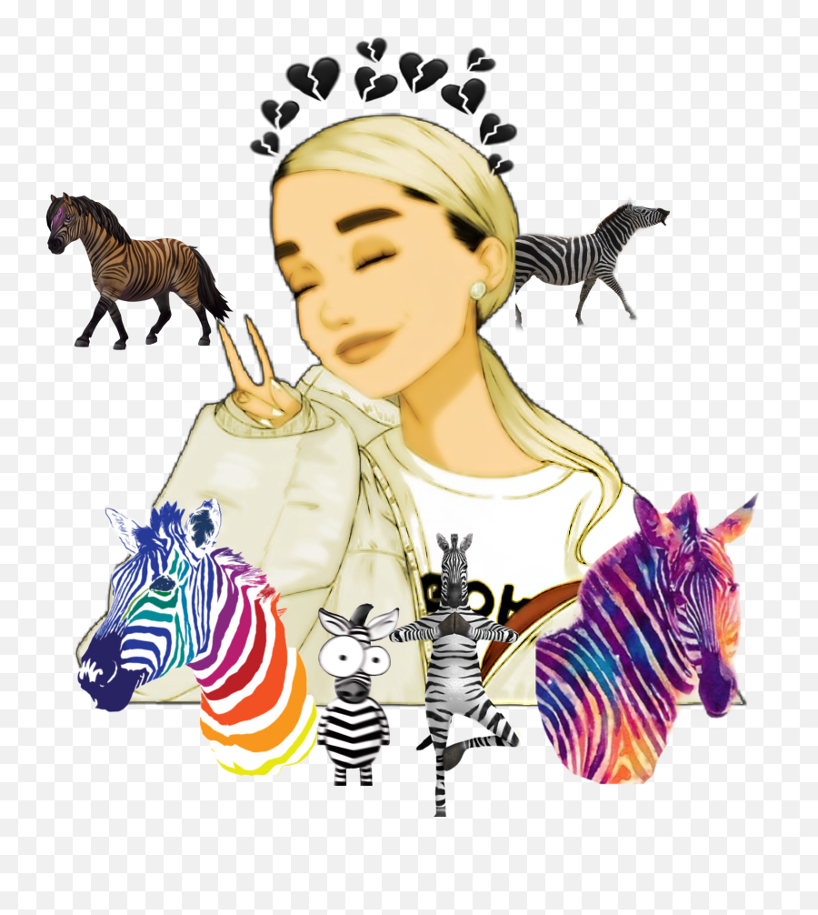 Zebra Power Zebraprint Nature Cute Colorful Art Animals - Clip Art Emoji,Zebra Emoji