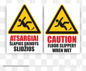 Floor Slippery When Wet Sign - Thailand Emoji
