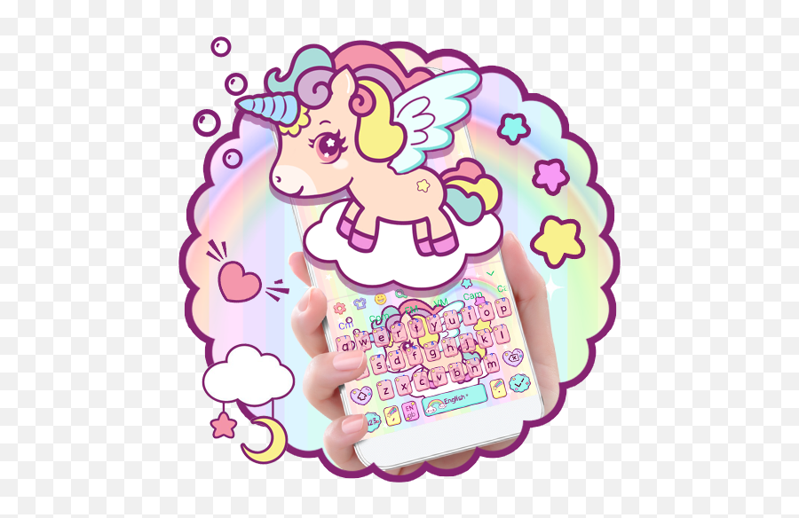 Cute Rainbow Unicorn Keyboard - Apps On Google Play 5 Emoji,Unicorn Emoji Android