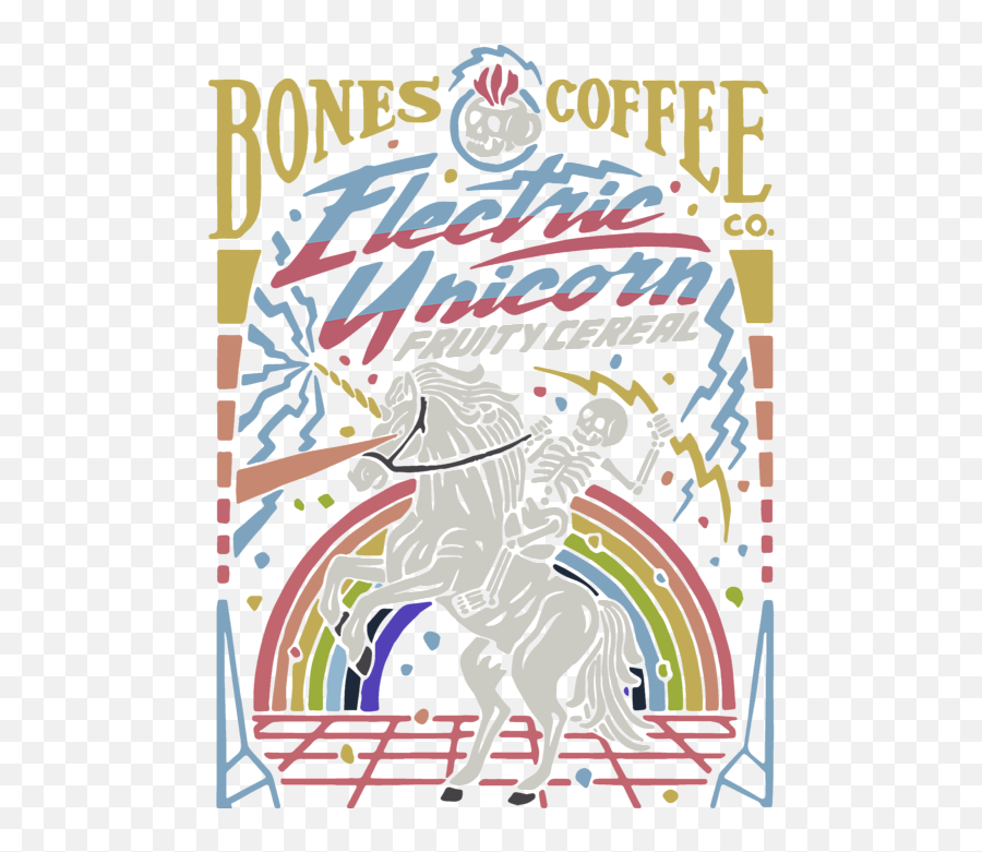 Bones Coffee Electric Unicorn Fruitycereal Unicorn Iphone X Case - Stallion Emoji,Unicorn Emoji Iphone