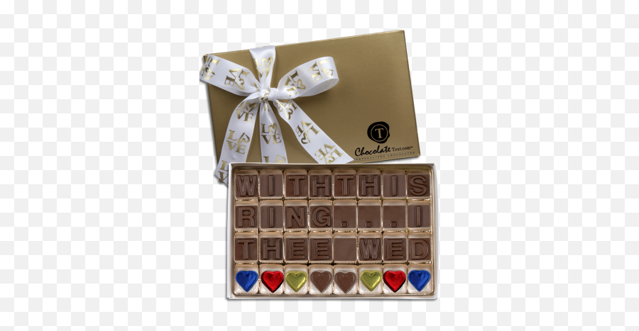 Select A Box Of 15 24 28 Or 32 Personalized Chocolates - Bride To Be Chocolates Emoji,Chocolate Bar Emoji
