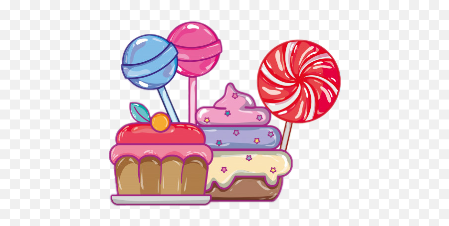 Cakes Lollipops Candies Sweets - Chica Con Caramelo Dibujo Emoji,Emoji Candies