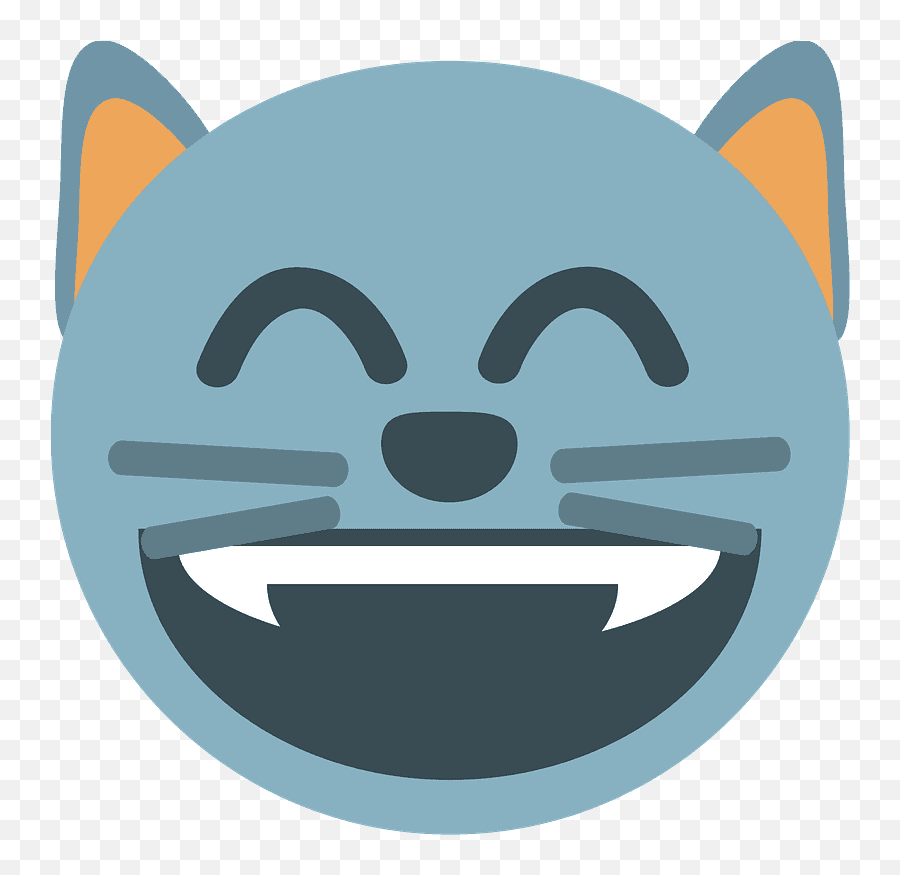 Grinning Cat With Smiling Eyes Emoji Clipart Free Download - Cockfosters Tube Station,Big Grin Emoji