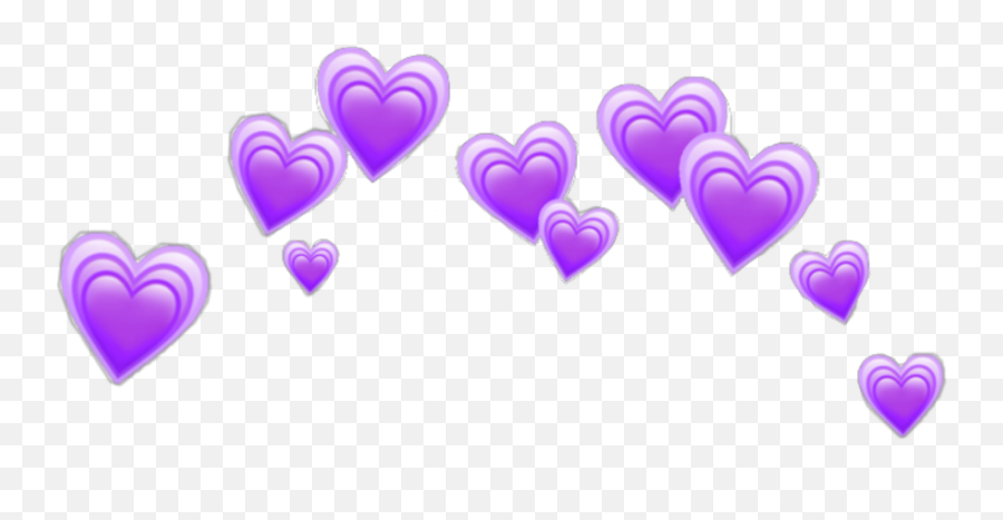 Purple Heart Emoji Crown Galaxy Girl Boy Aesthetic Hear - Heart Emoji Crown Png,Emojis Galaxy