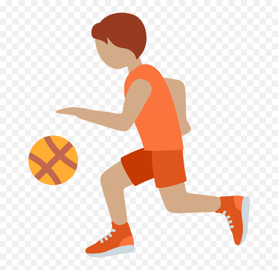 Person Bouncing Ball Emoji Clipart - Personbouncing The Ball,Basketball Emoji Png