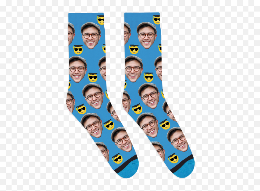 Custom Graduation Emoji Socks - Happy,Emoji Graduation