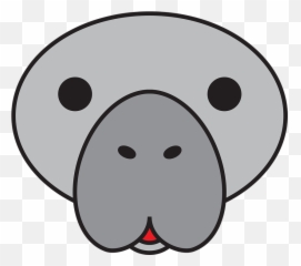 Manatee clipart florida state - Cartoon Face Emoji