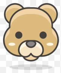 Bear Emoji Clipart - Cartoon Face Png Transparent